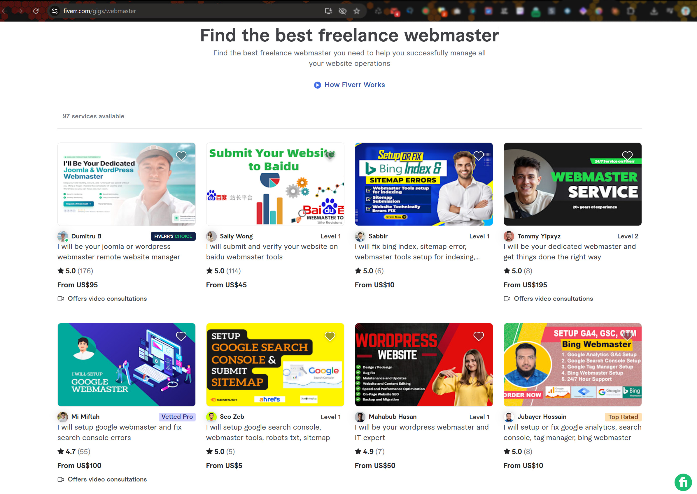 Fiverr's Choice Badge Proof